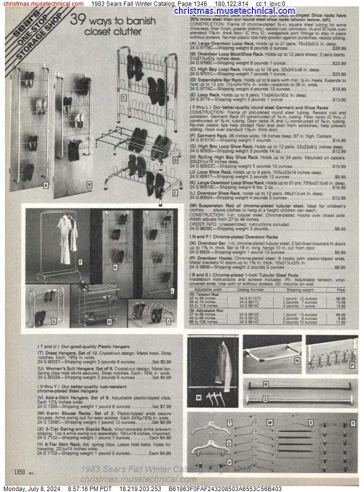 1983 Sears Fall Winter Catalog, Page 1346