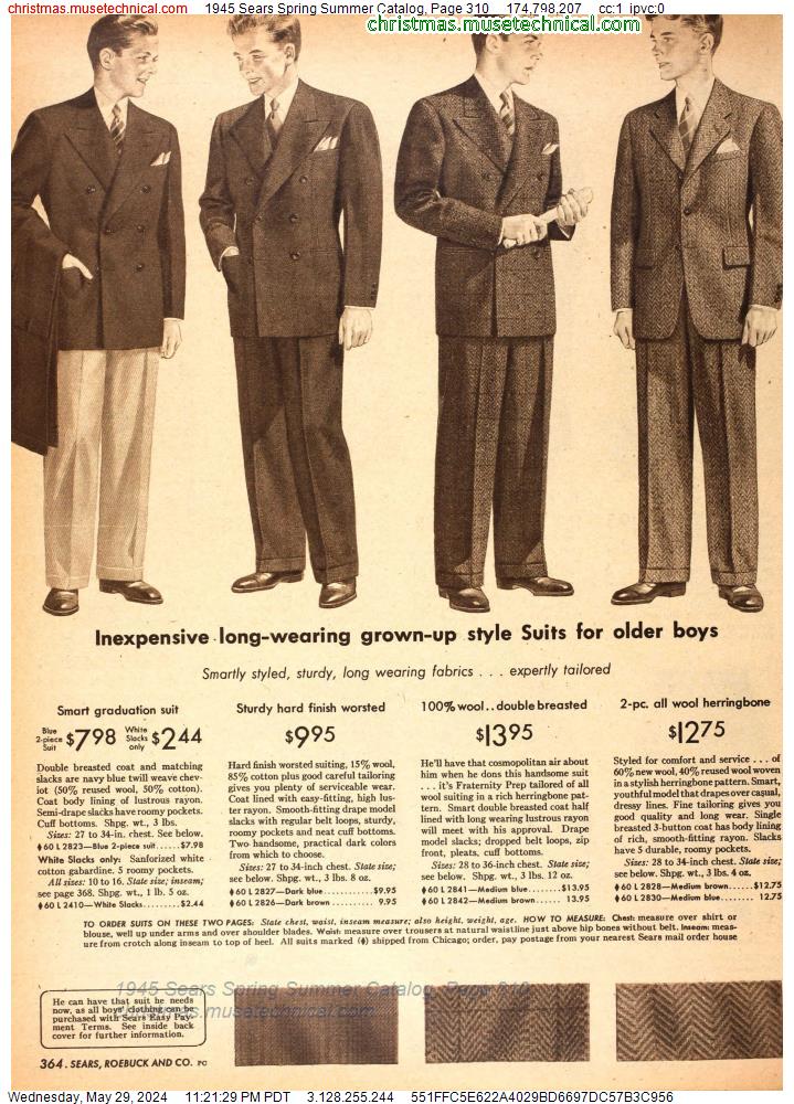 1945 Sears Spring Summer Catalog, Page 310