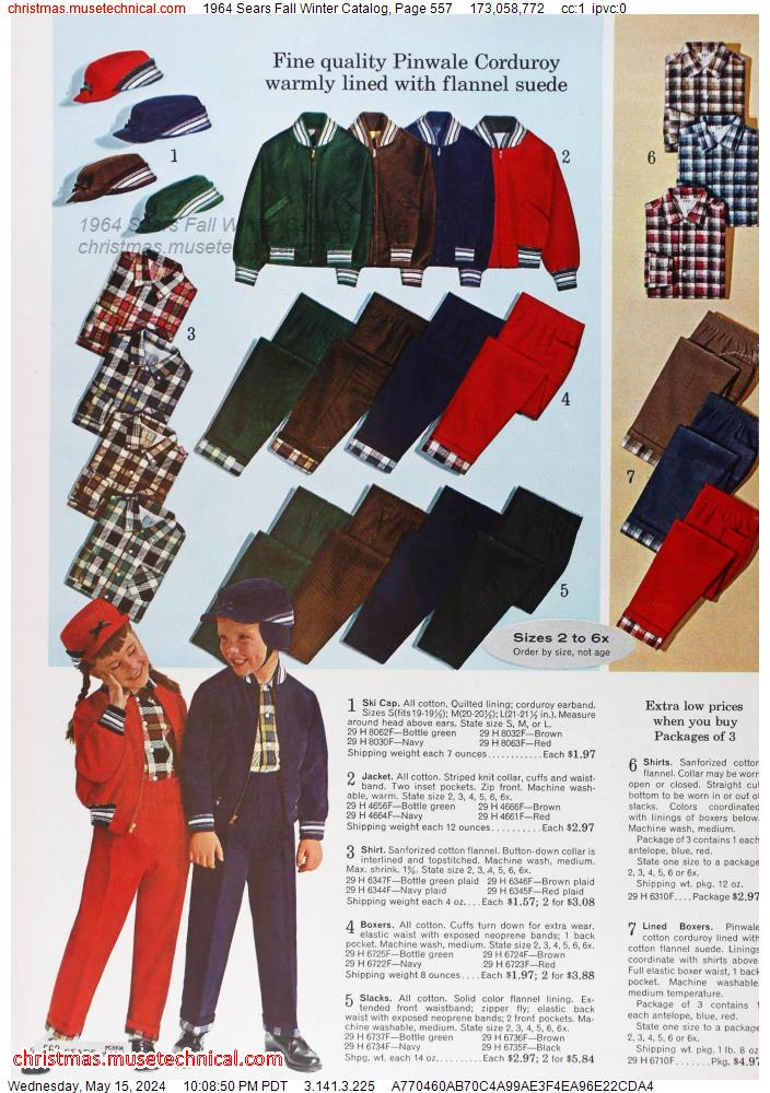 1964 Sears Fall Winter Catalog, Page 557