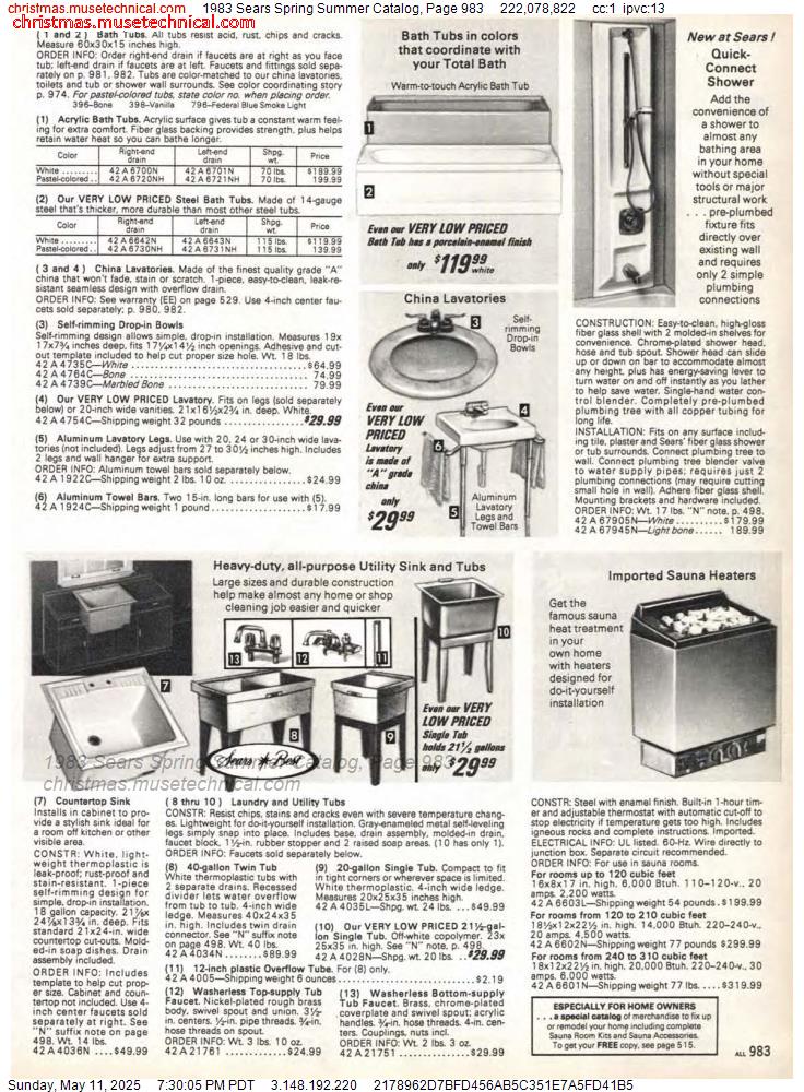 1983 Sears Spring Summer Catalog, Page 983