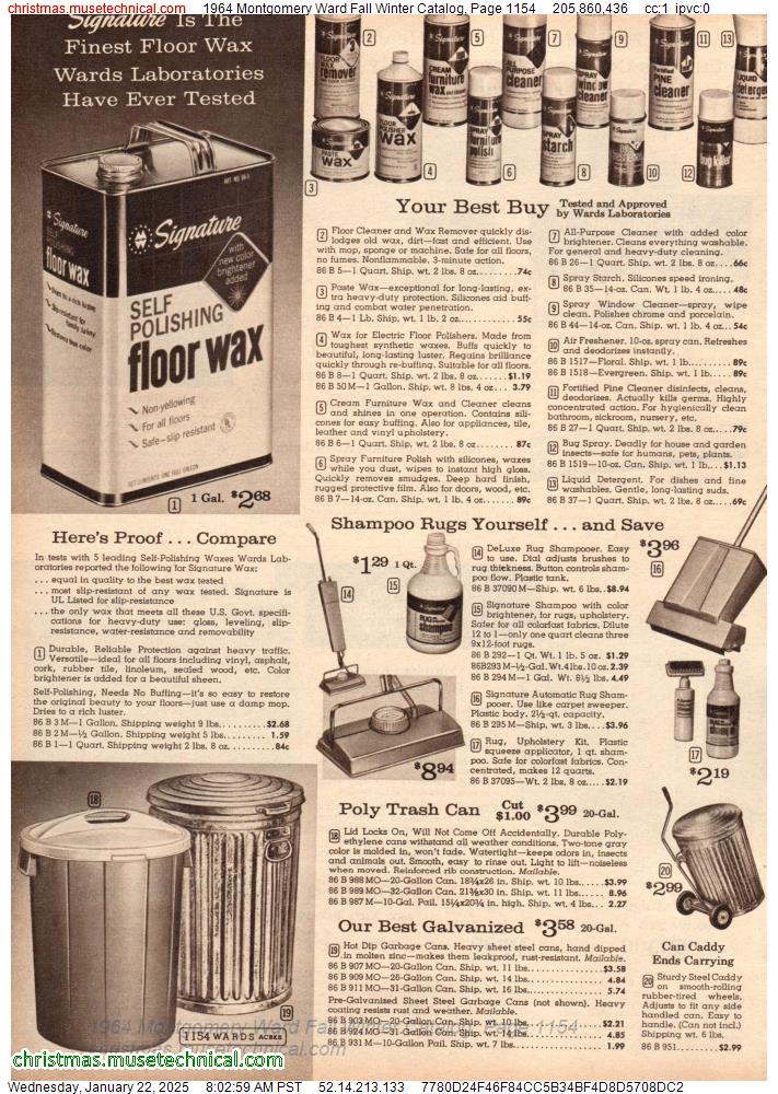 1964 Montgomery Ward Fall Winter Catalog, Page 1154