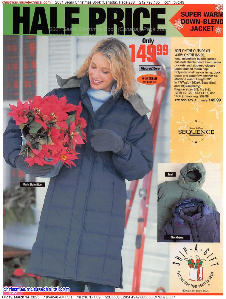 2001 Sears Christmas Book (Canada), Page 288