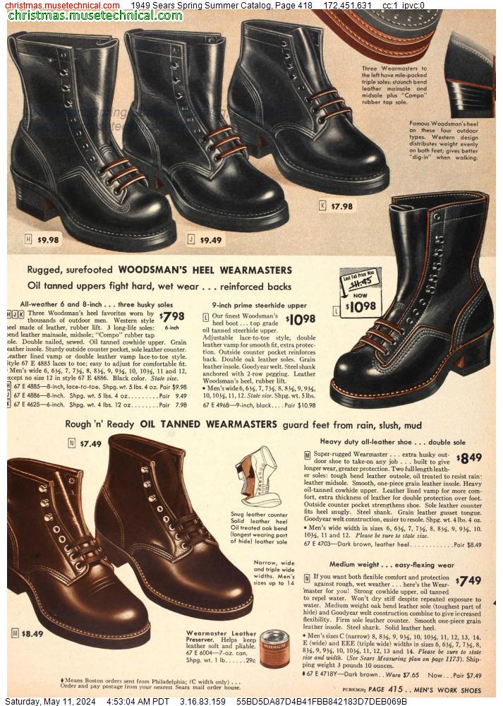 1949 Sears Spring Summer Catalog, Page 418