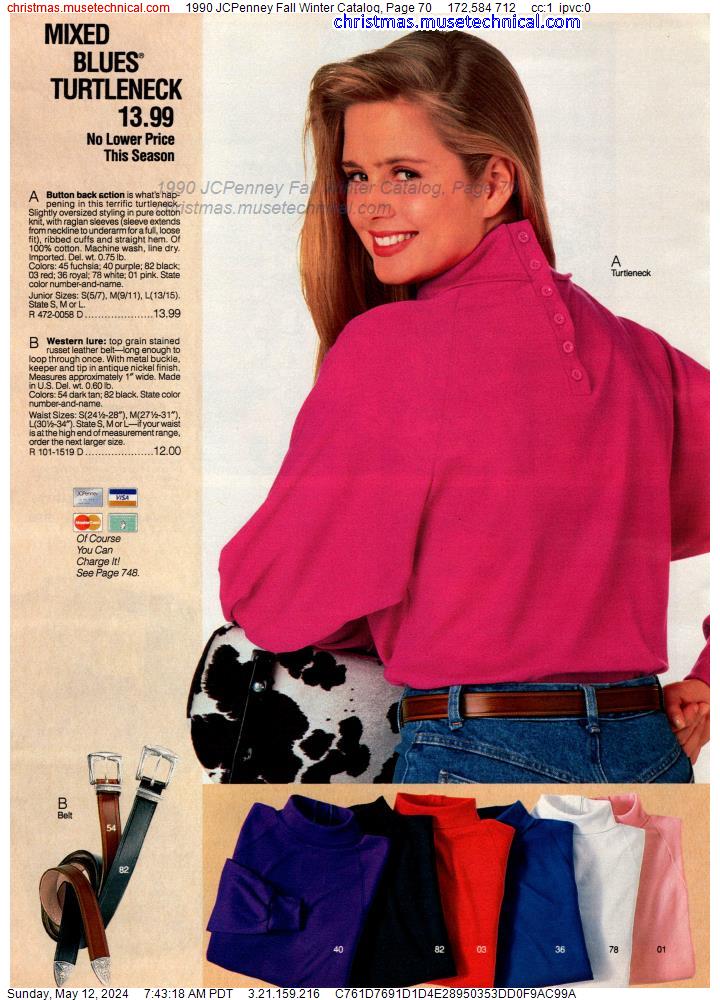 1990 JCPenney Fall Winter Catalog, Page 70