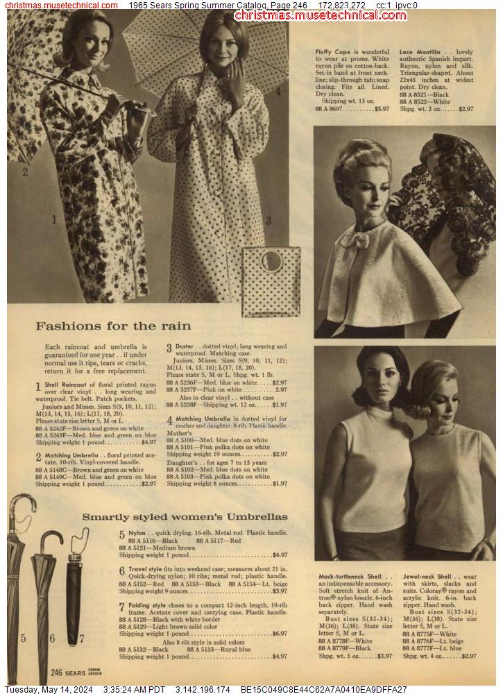 1965 Sears Spring Summer Catalog, Page 246