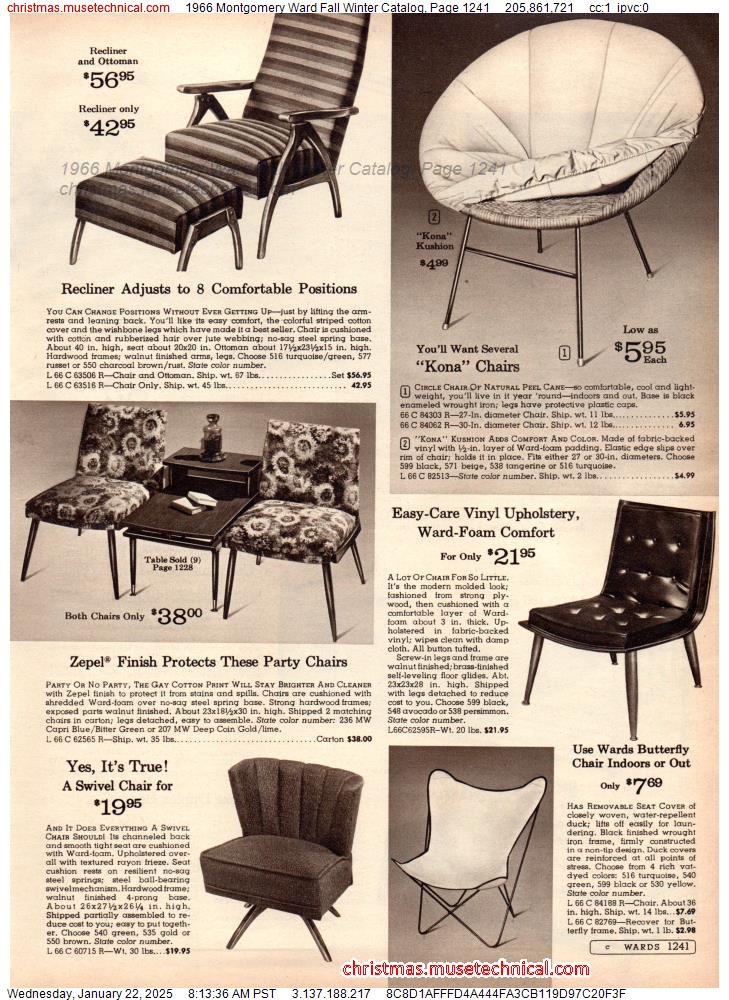 1966 Montgomery Ward Fall Winter Catalog, Page 1241