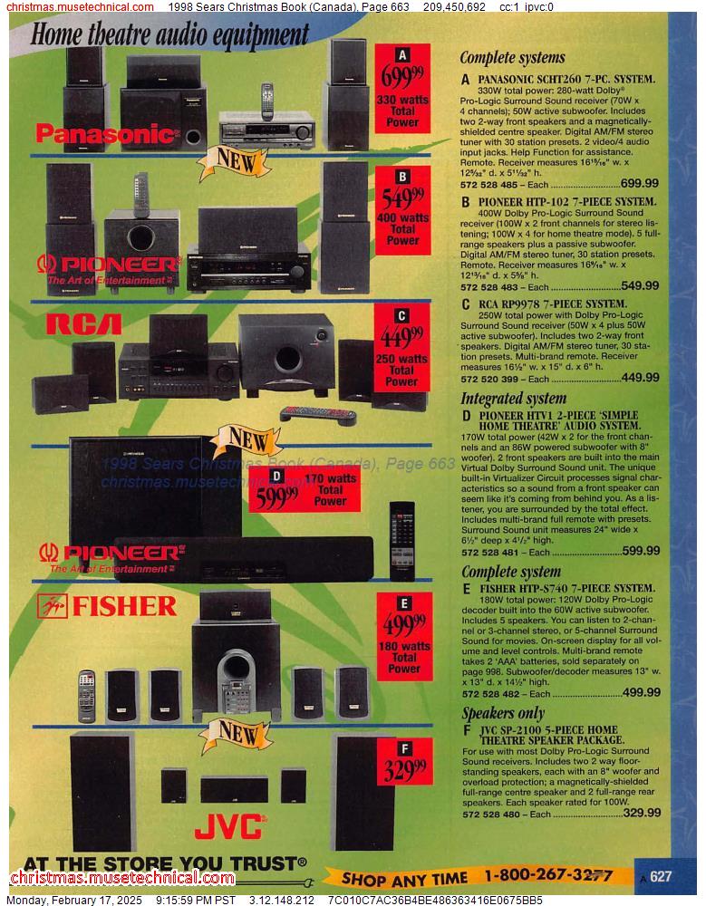 1998 Sears Christmas Book (Canada), Page 663