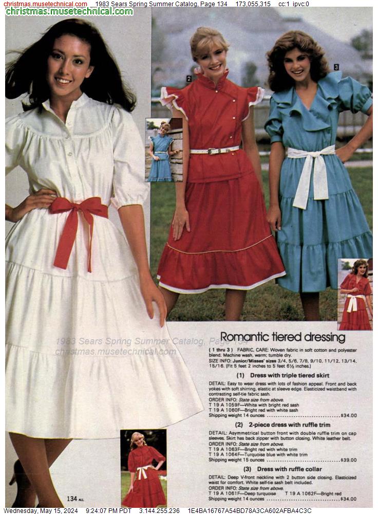 1983 Sears Spring Summer Catalog, Page 134