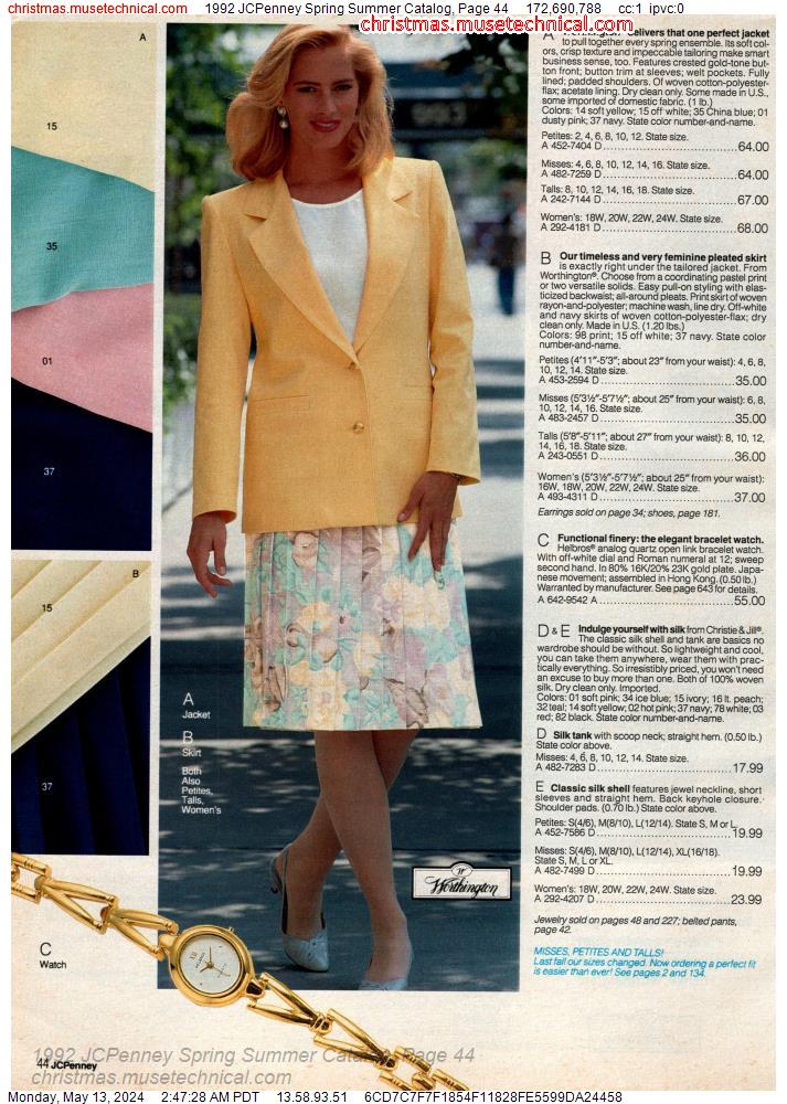 1992 JCPenney Spring Summer Catalog, Page 44