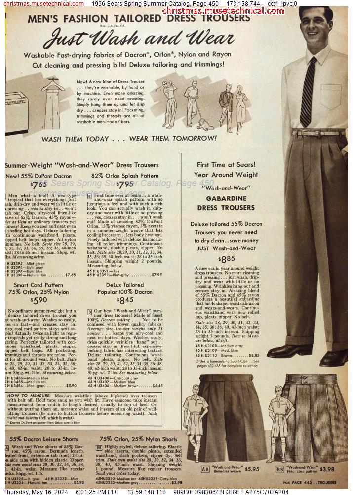 1956 Sears Spring Summer Catalog, Page 450
