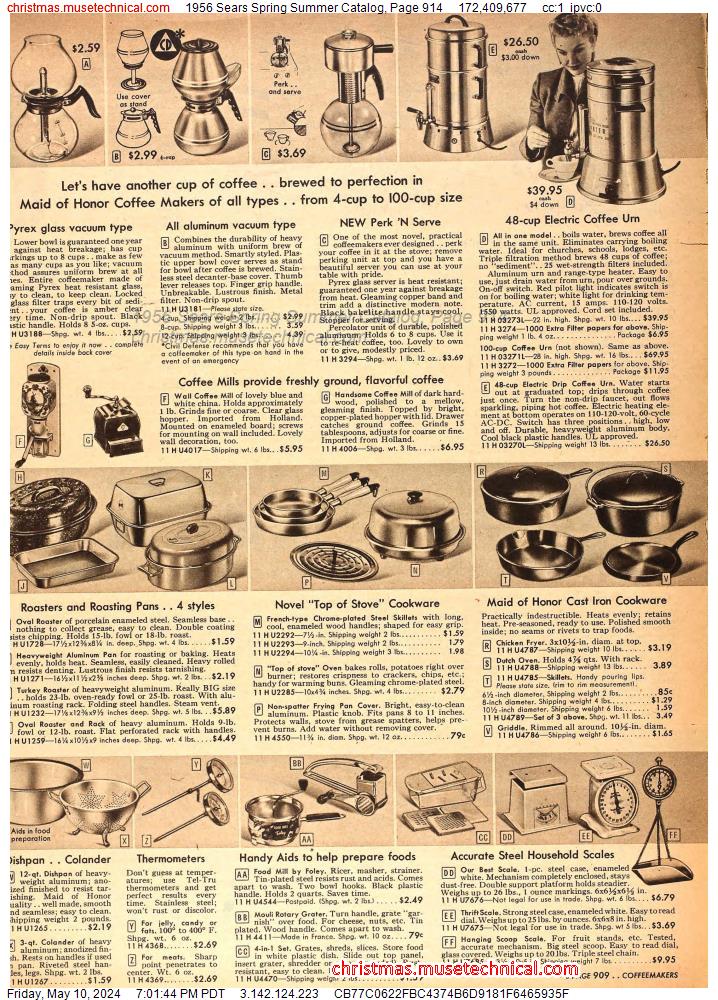 1956 Sears Spring Summer Catalog, Page 914