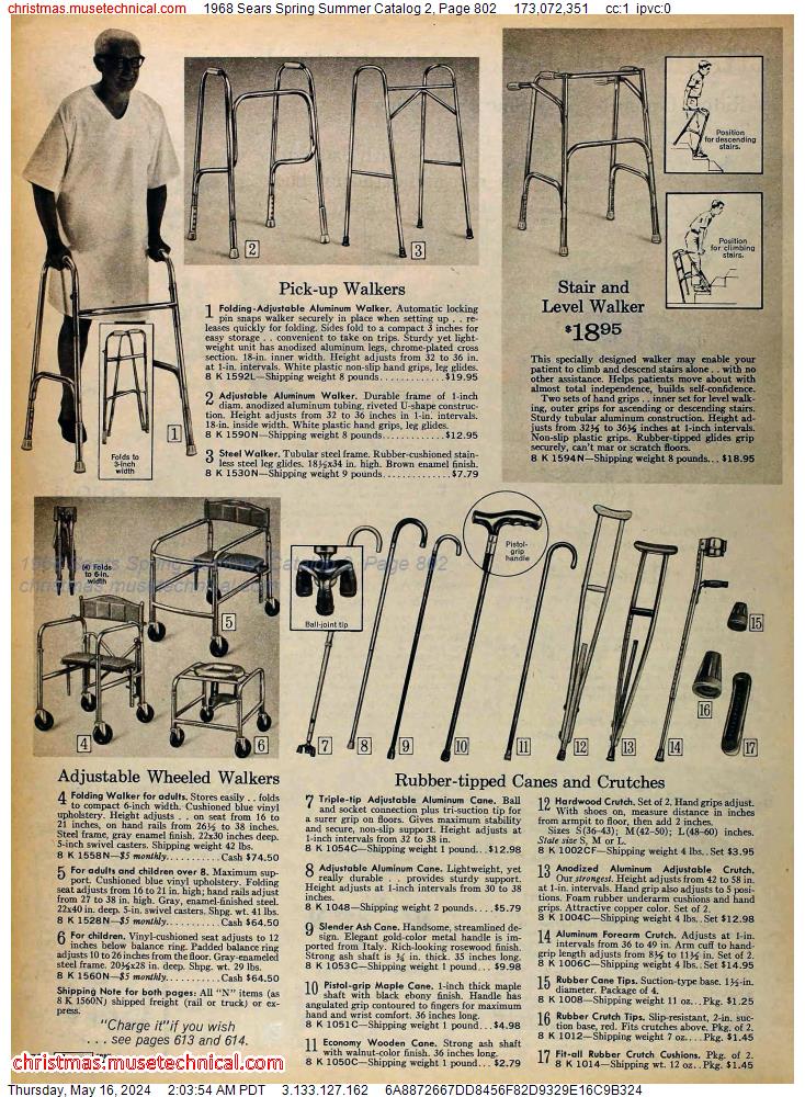 1968 Sears Spring Summer Catalog 2, Page 802