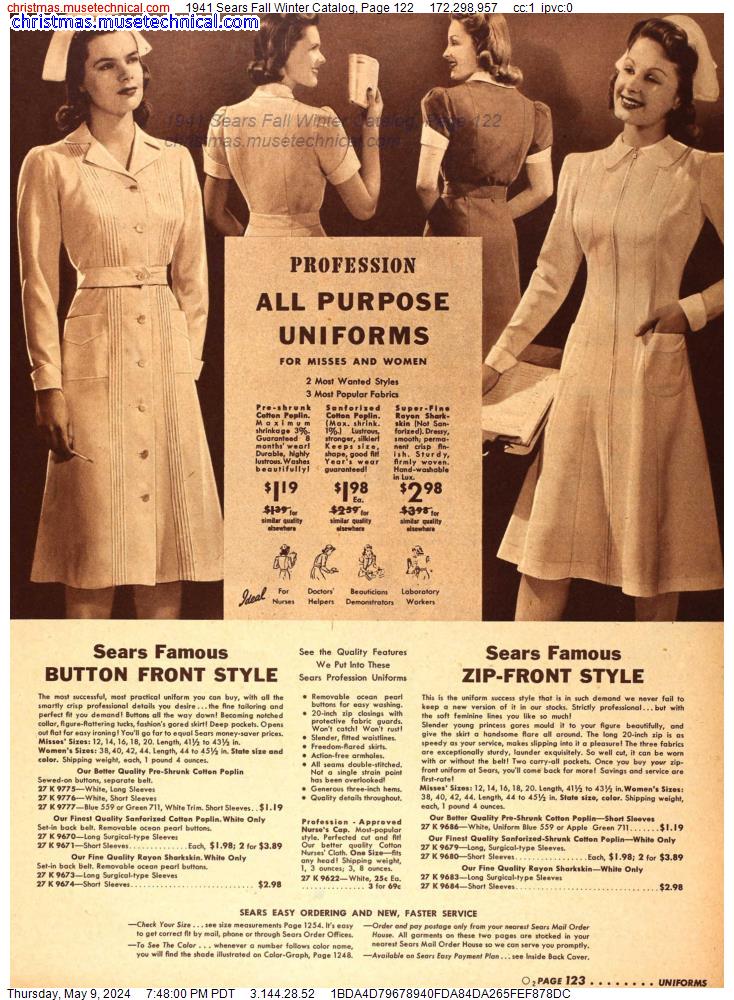 1941 Sears Fall Winter Catalog, Page 122