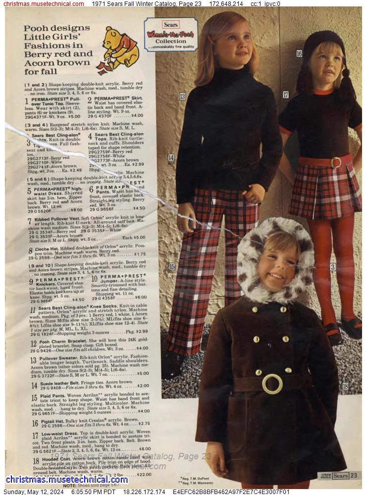 1971 Sears Fall Winter Catalog, Page 23