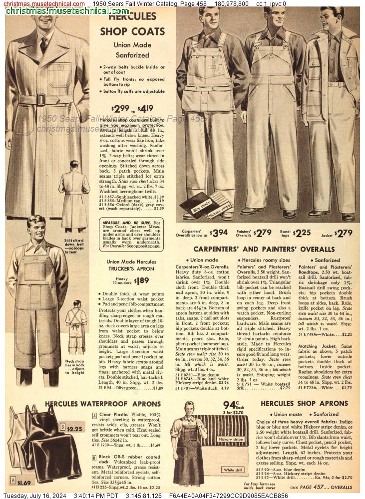 1950 Sears Fall Winter Catalog, Page 458