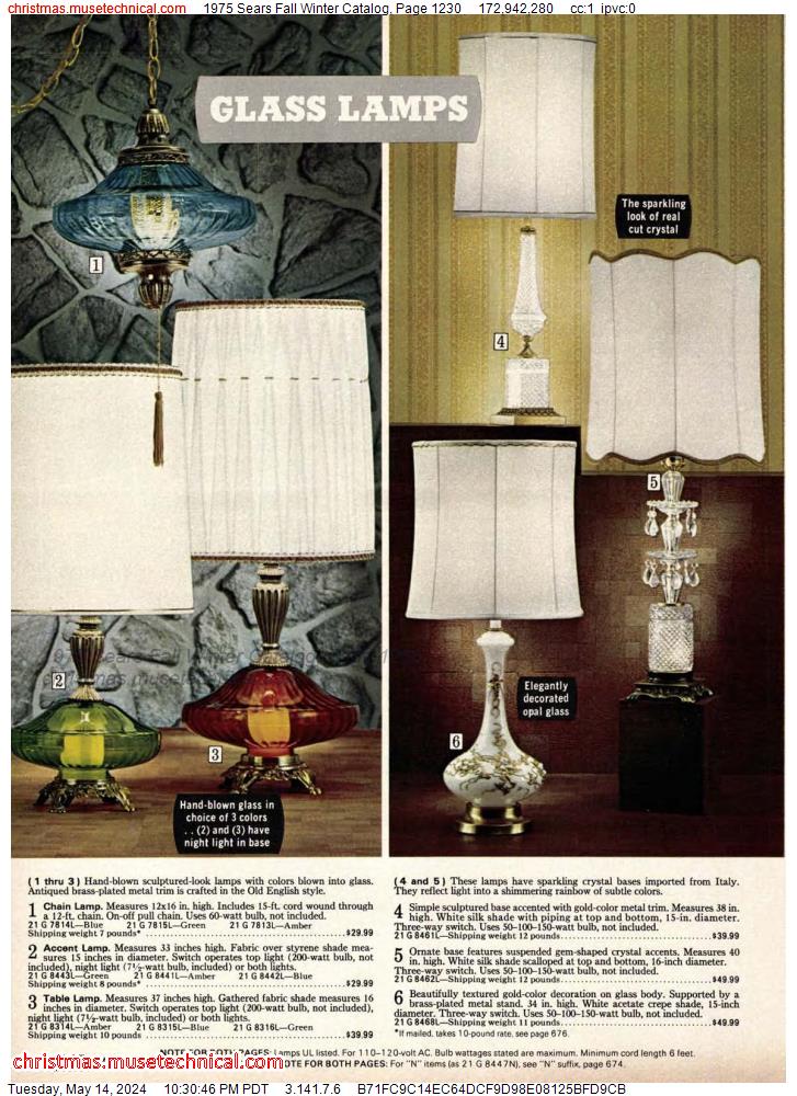 1975 Sears Fall Winter Catalog, Page 1230