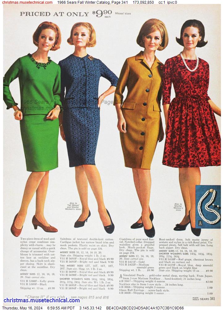 1966 Sears Fall Winter Catalog, Page 341