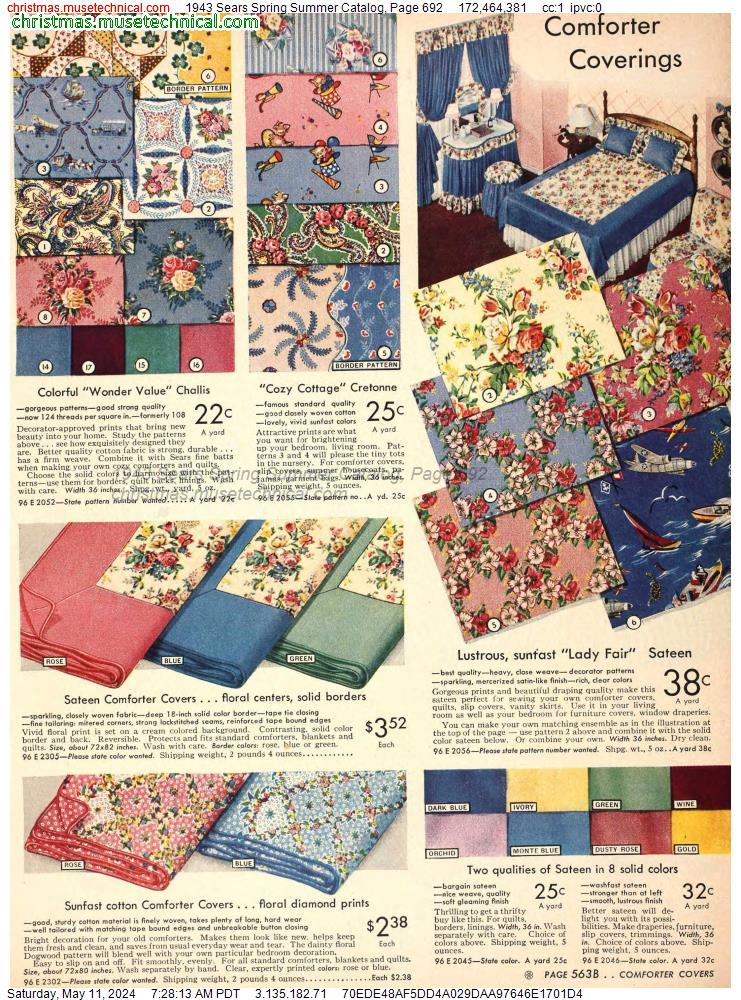 1943 Sears Spring Summer Catalog, Page 692