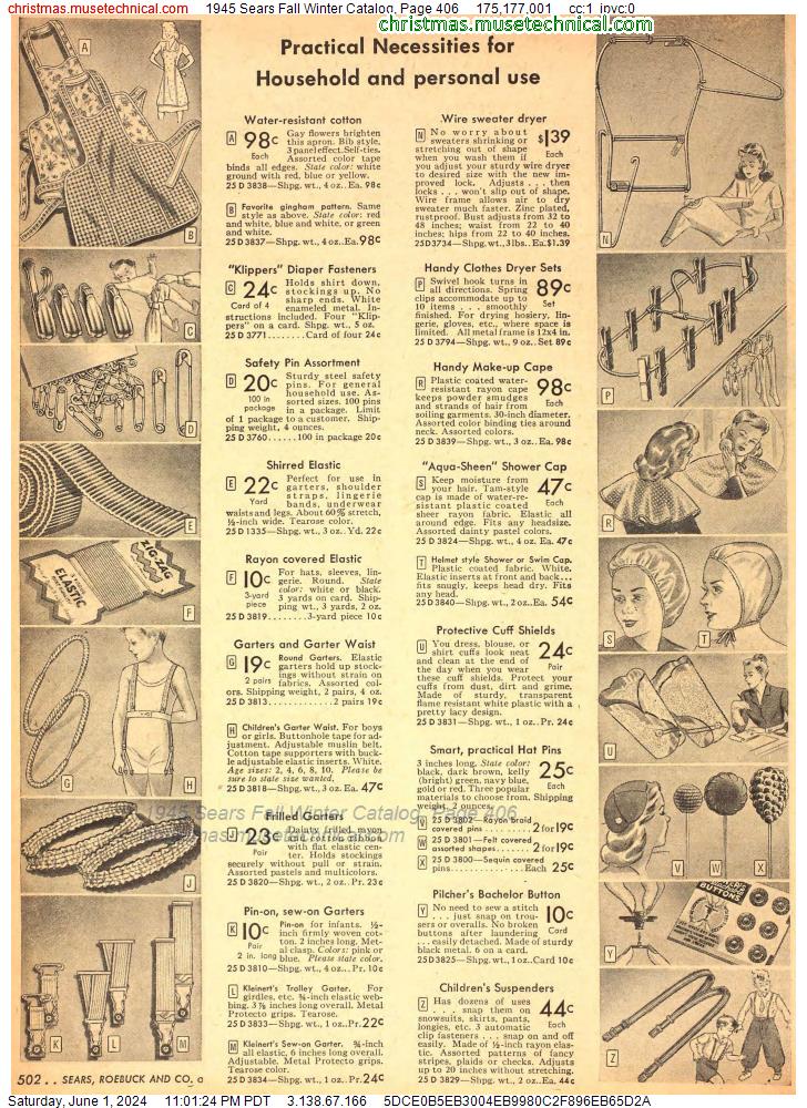 1945 Sears Fall Winter Catalog, Page 406