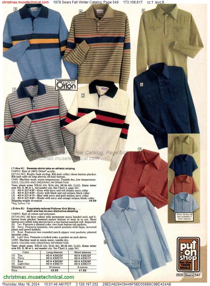 1978 Sears Fall Winter Catalog, Page 549