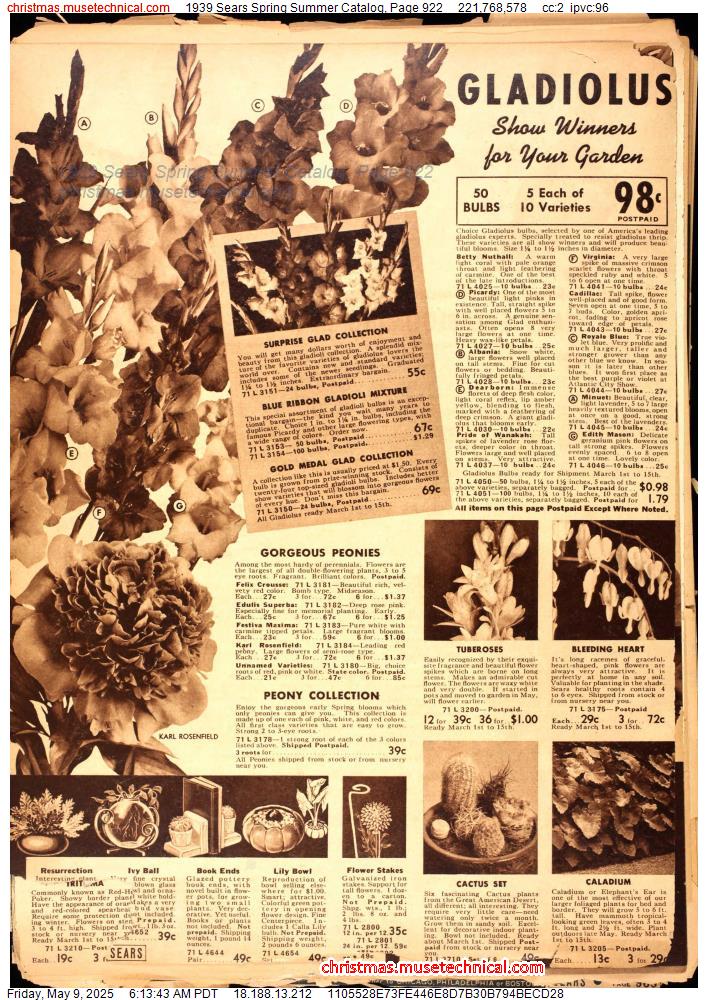 1939 Sears Spring Summer Catalog, Page 922