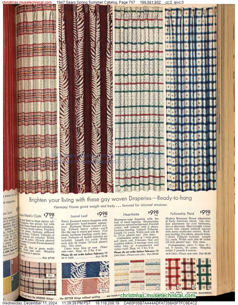 1947 Sears Spring Summer Catalog, Page 757