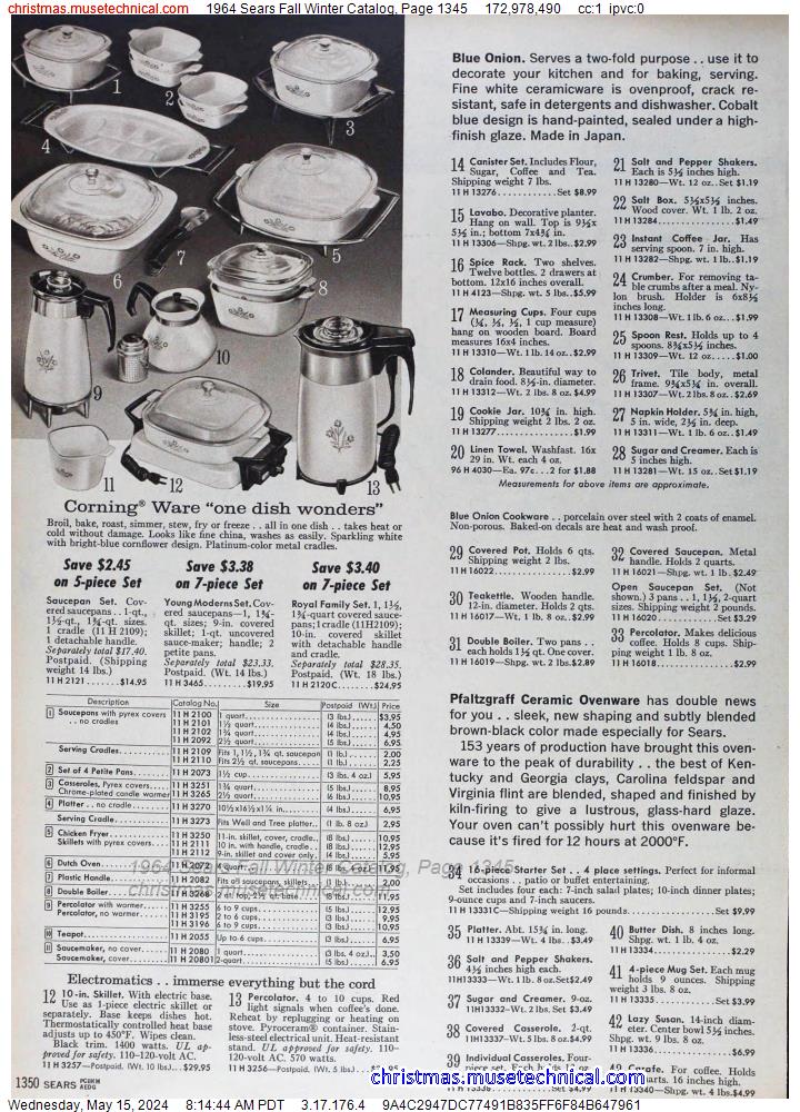 1964 Sears Fall Winter Catalog, Page 1345