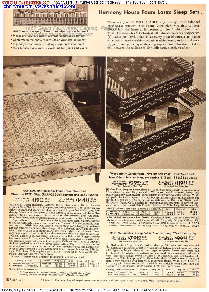1957 Sears Fall Winter Catalog, Page 977