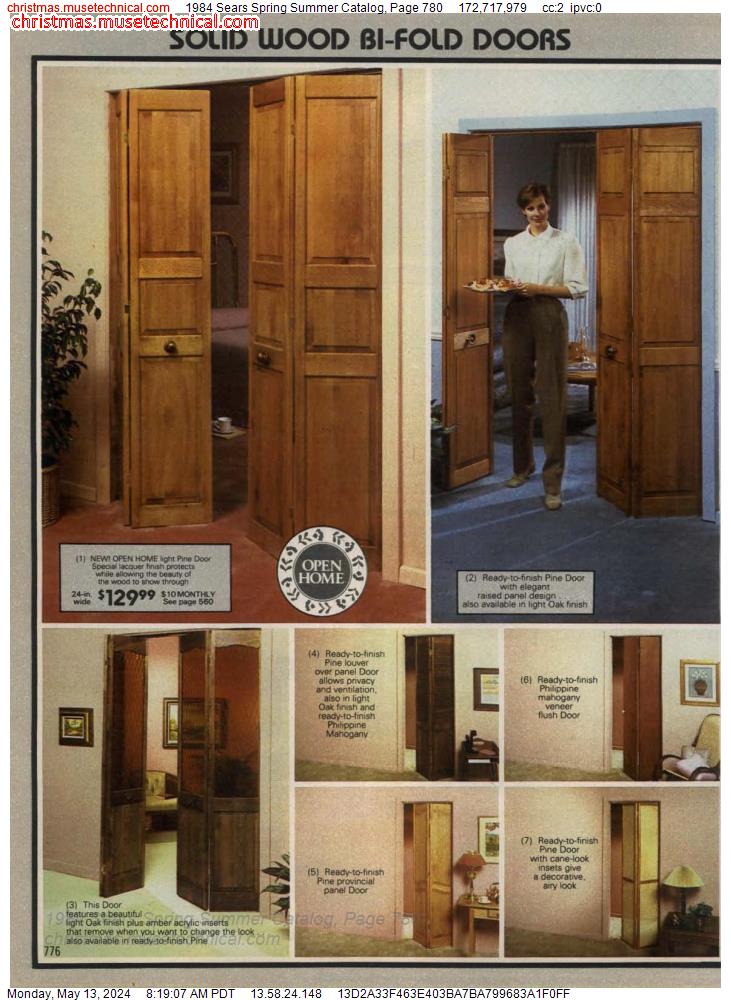 1984 Sears Spring Summer Catalog, Page 780