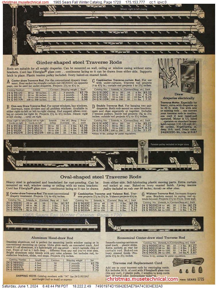 1965 Sears Fall Winter Catalog, Page 1720