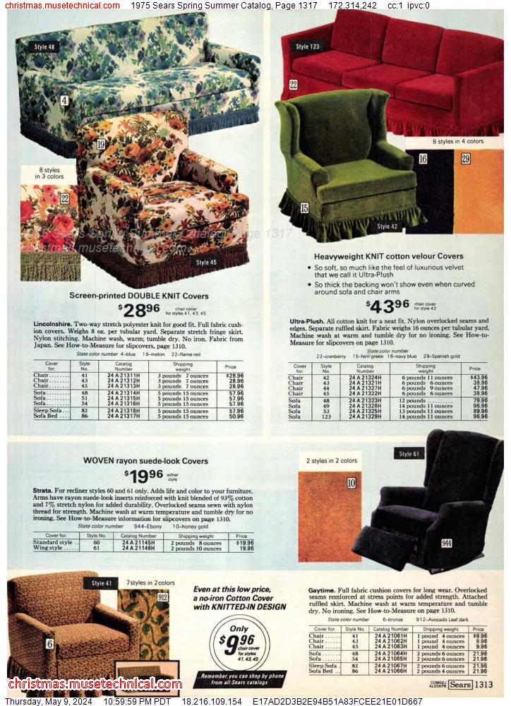 1975 Sears Spring Summer Catalog, Page 1317