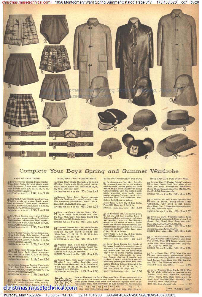 1956 Montgomery Ward Spring Summer Catalog, Page 317