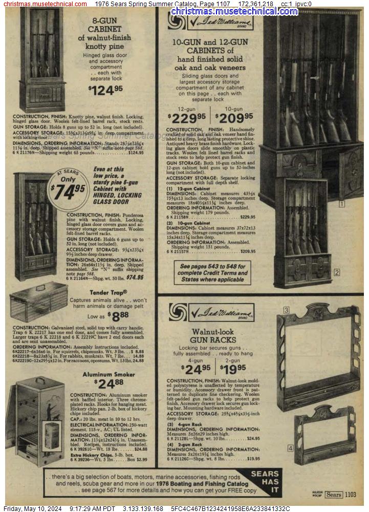 1976 Sears Spring Summer Catalog, Page 1107