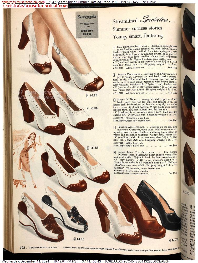 1947 Sears Spring Summer Catalog, Page 316