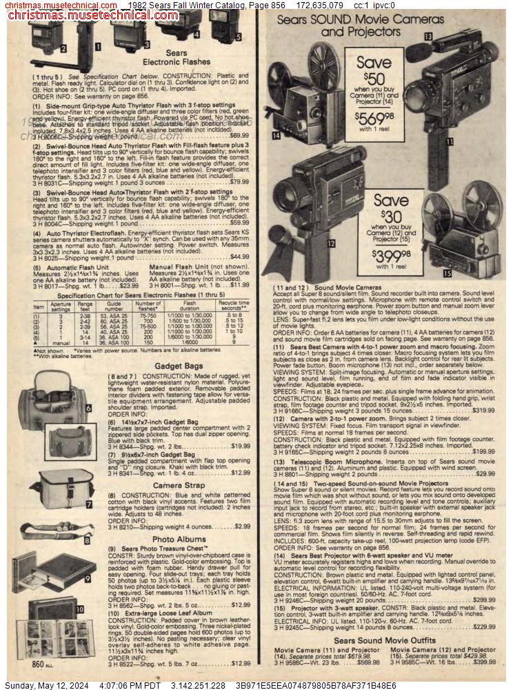 1982 Sears Fall Winter Catalog, Page 856