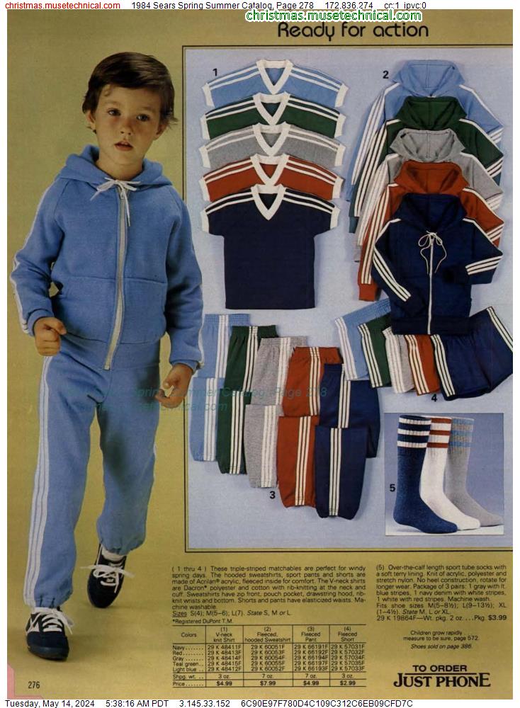 1984 Sears Spring Summer Catalog, Page 278