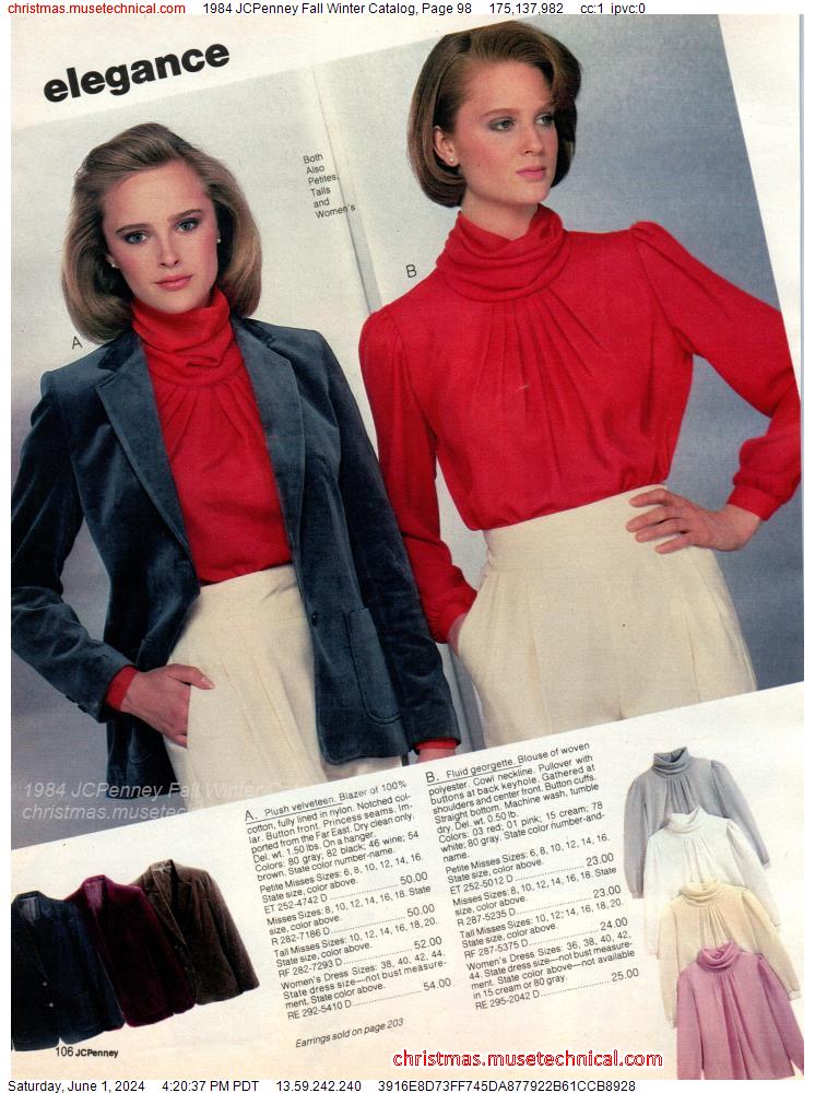 1984 JCPenney Fall Winter Catalog, Page 98