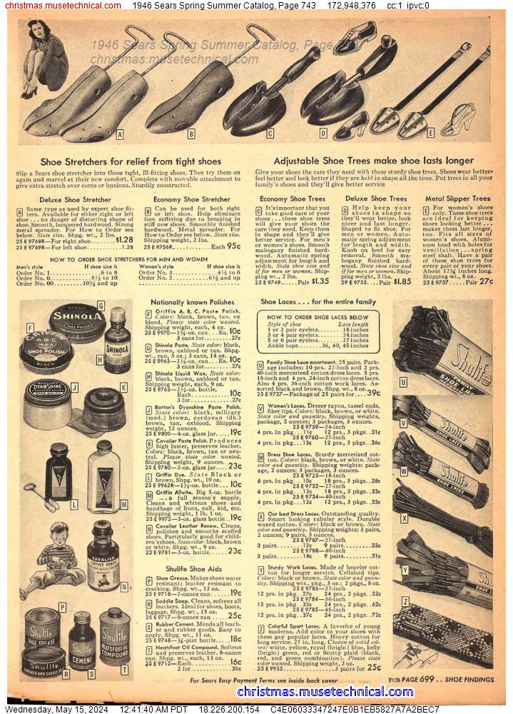 1946 Sears Spring Summer Catalog, Page 743