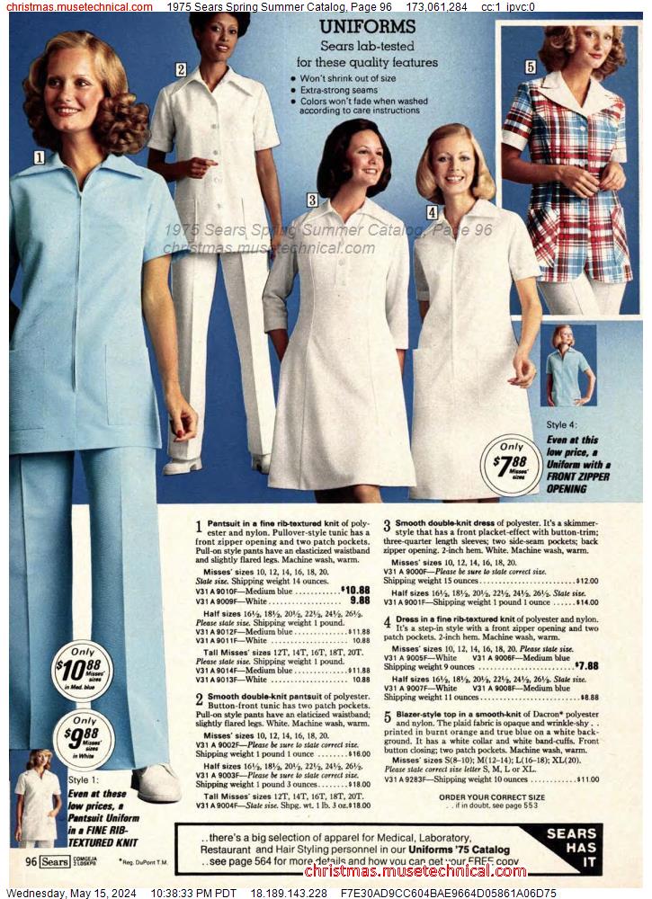 1975 Sears Spring Summer Catalog, Page 96
