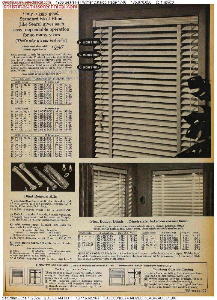 1965 Sears Fall Winter Catalog, Page 1746