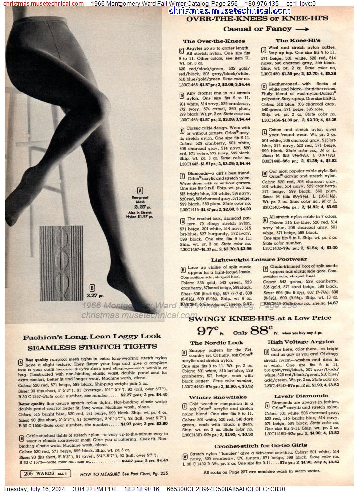 1966 Montgomery Ward Fall Winter Catalog, Page 256