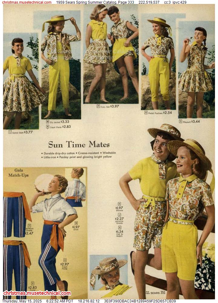 1959 Sears Spring Summer Catalog, Page 333