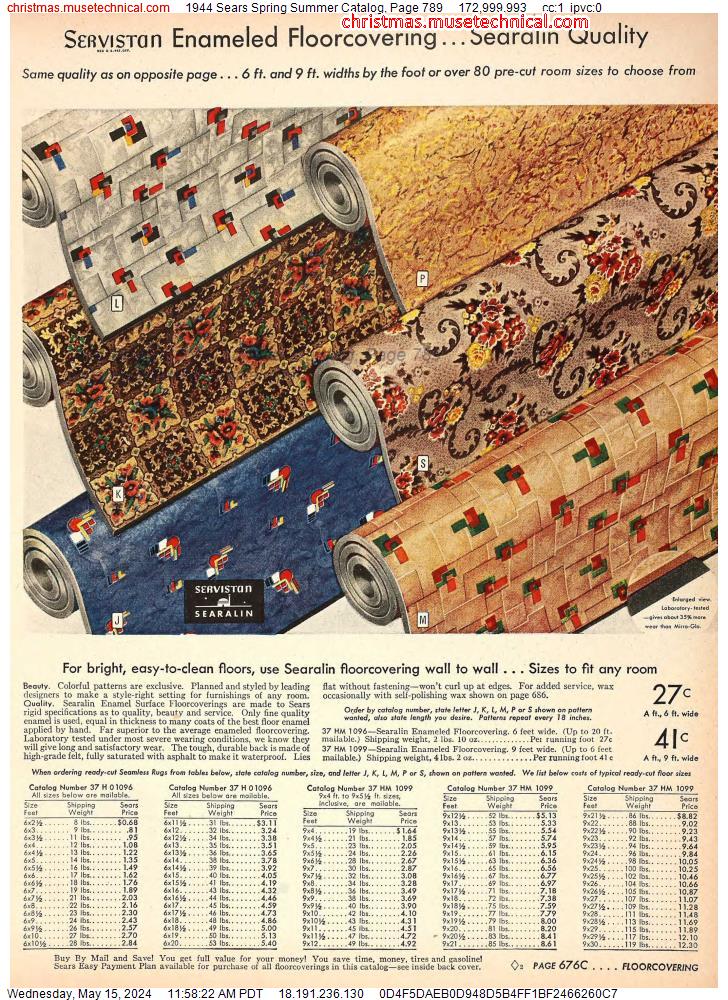 1944 Sears Spring Summer Catalog, Page 789