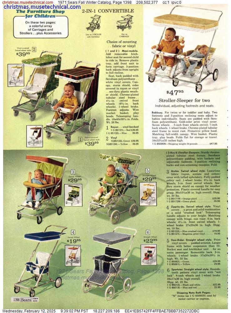 1971 Sears Fall Winter Catalog, Page 1398