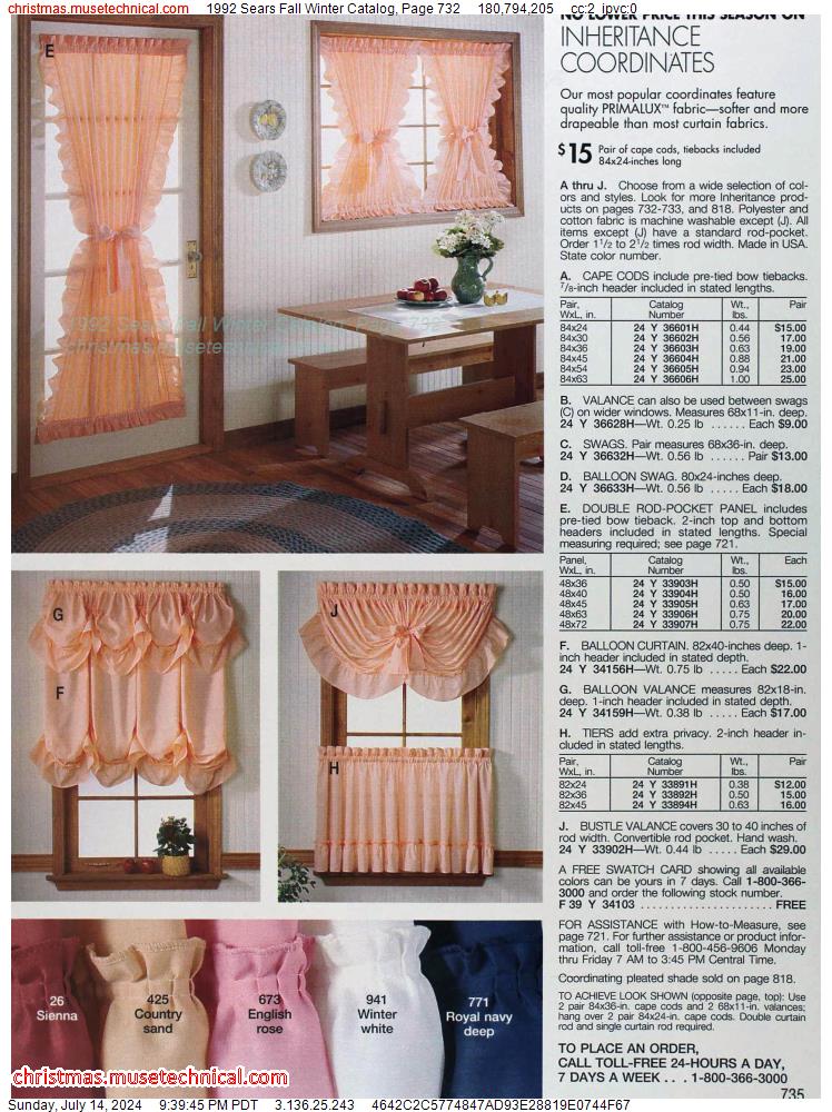 1992 Sears Fall Winter Catalog, Page 732