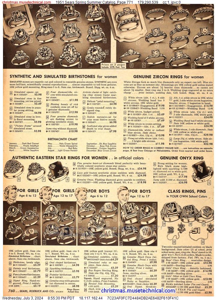 1951 Sears Spring Summer Catalog, Page 771