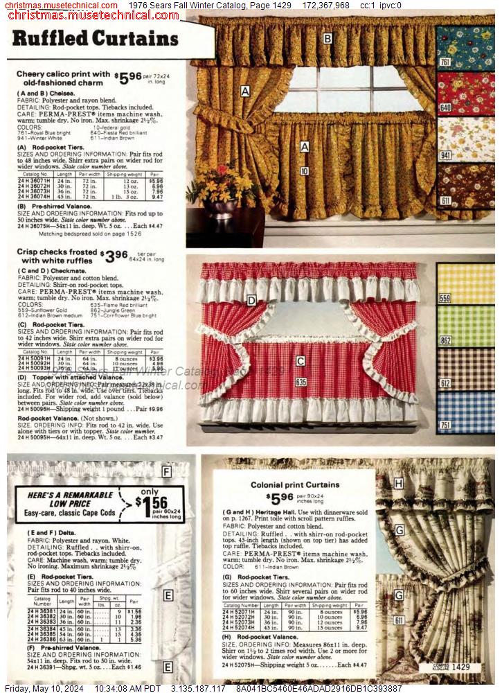 1976 Sears Fall Winter Catalog, Page 1429