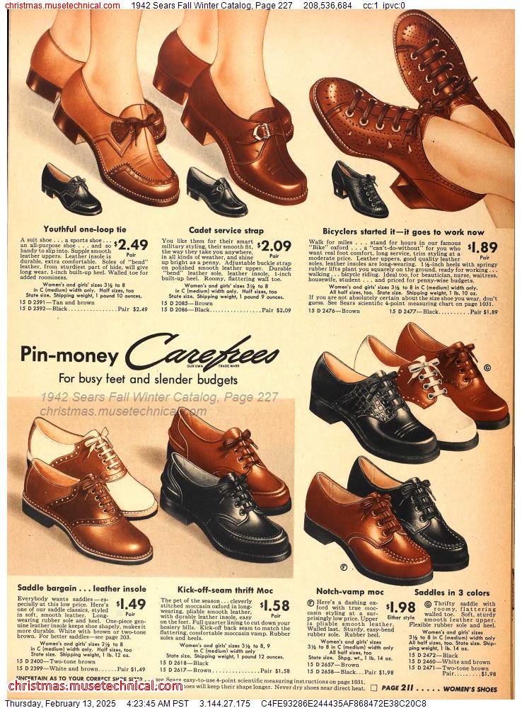 1942 Sears Fall Winter Catalog, Page 227