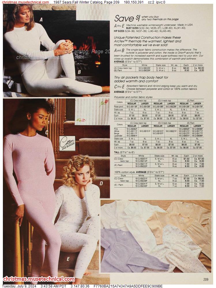1987 Sears Fall Winter Catalog, Page 209