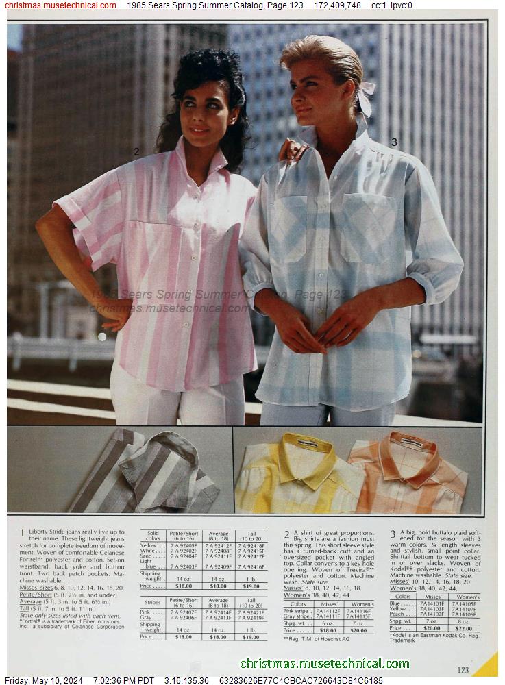 1985 Sears Spring Summer Catalog, Page 123
